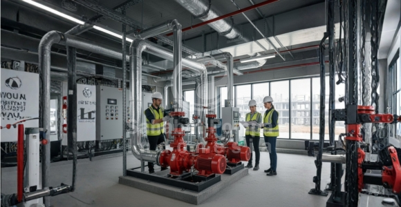 pompa grundfos untuk sistem hvac gedung tinggi