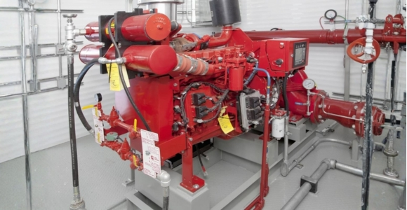 pompa hydrant grundfos untuk sistem proteksi kebakaran bangunan